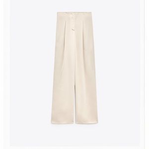 Zara full length satin effect pants NWT